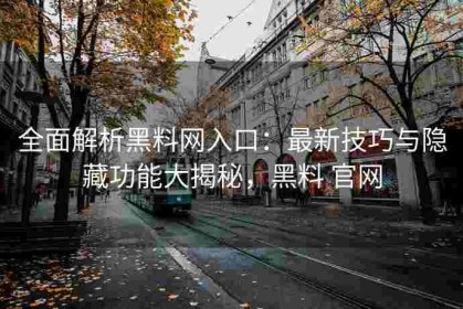 全面解析黑料网入口：最新技巧与隐藏功能大揭秘，黑料 官网