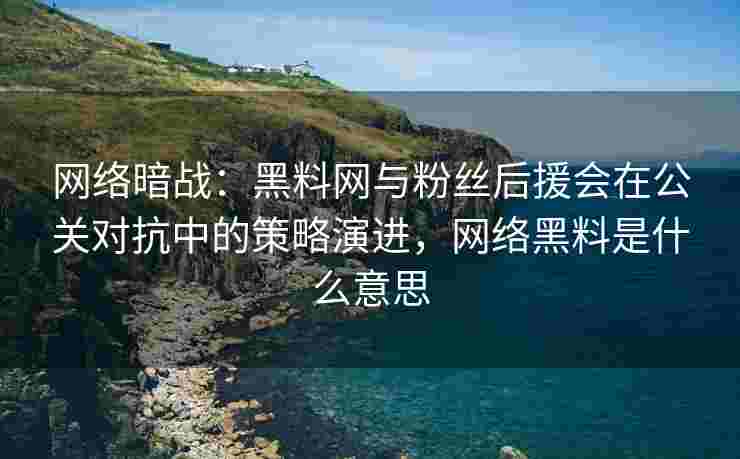 网络暗战：黑料网与粉丝后援会在公关对抗中的策略演进，网络黑料是什么意思
