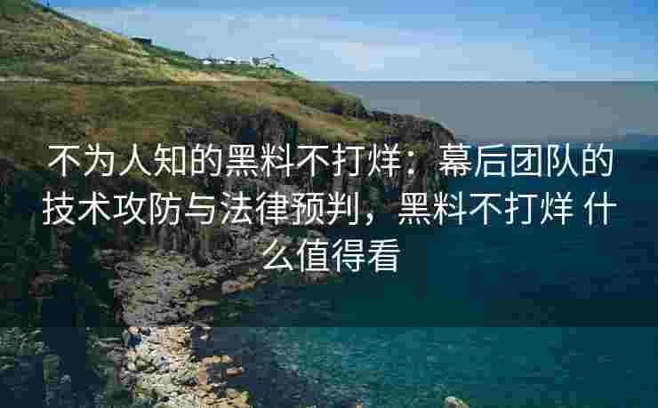不为人知的黑料不打烊：幕后团队的技术攻防与法律预判，黑料不打烊 什么值得看