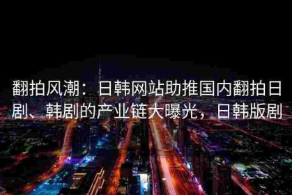翻拍风潮：日韩网站助推国内翻拍日剧、韩剧的产业链大曝光，日韩版剧
