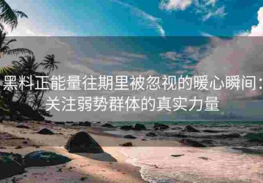 黑料正能量往期里被忽视的暖心瞬间：关注弱势群体的真实力量