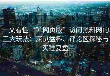 一文看懂“91网页版”访问黑料网的三大玩法：深扒猛料、评论区探秘与实锤复盘