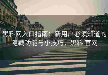 黑料网入口指南：新用户必须知道的隐藏功能与小技巧，黑料 官网