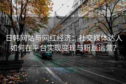 日韩网站与网红经济：社交媒体达人如何在平台实现变现与粉丝运营？
